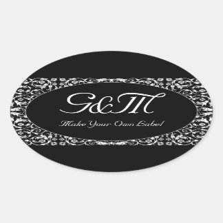 Maßgeschneiderte Etikettenflora Ovaler Aufkleber