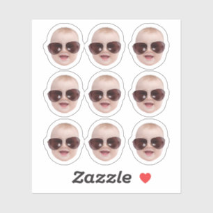 Maßgeschneiderte Face-Sticker Notebook-Personalisi Aufkleber