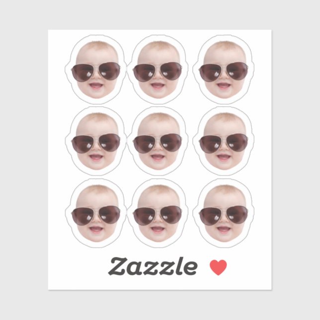 Maßgeschneiderte Face-Sticker Notebook-Personalisi Aufkleber (Blatt)