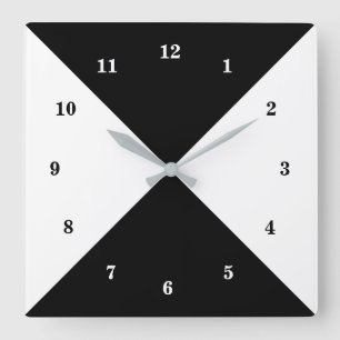 Maßgeschneiderte Farben für Ihre Wandklemme - Schw Quadratische Wanduhr