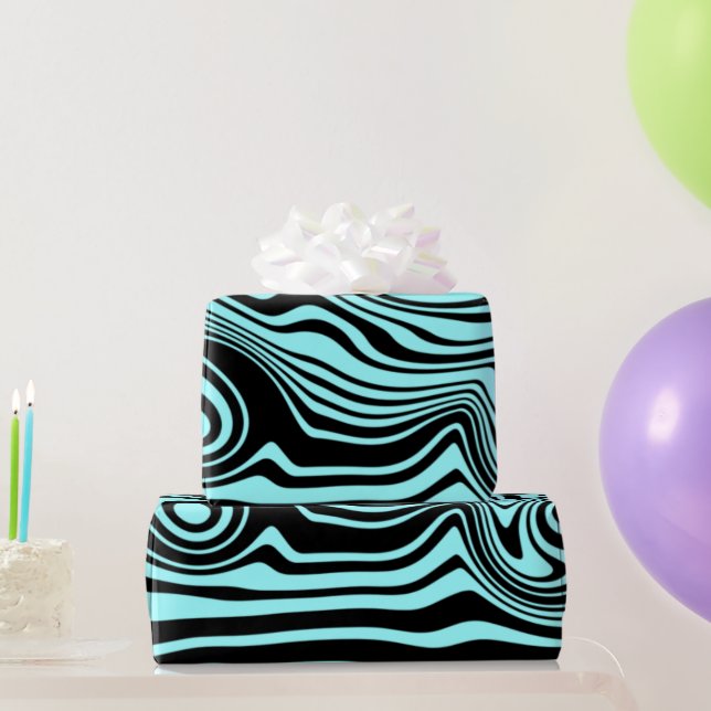 Maßgeschneiderte Farben Geschenkpapier Art Waves (Partygeschenke)