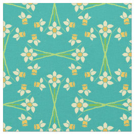 Maßgeschneiderte Federodien auf Aquamarinem Muster Stoff