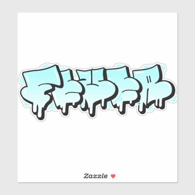 Maßgeschneiderte "Fieber" Graffiti Vinyl Sticker (Blatt)