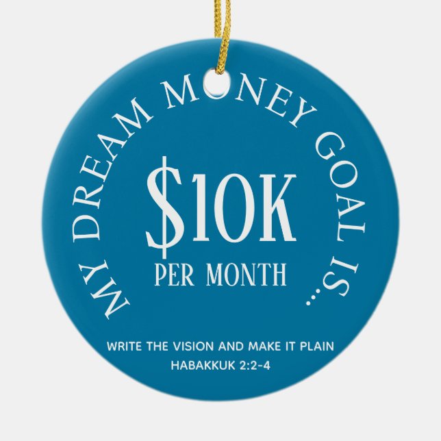 Maßgeschneiderte Finanzziele Keramik Ornament (Vorne)