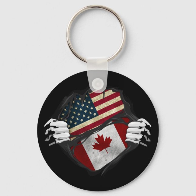 Maßgeschneiderte Flag-Ripping von zwei Händen Schlüsselanhänger (Vorderseite)