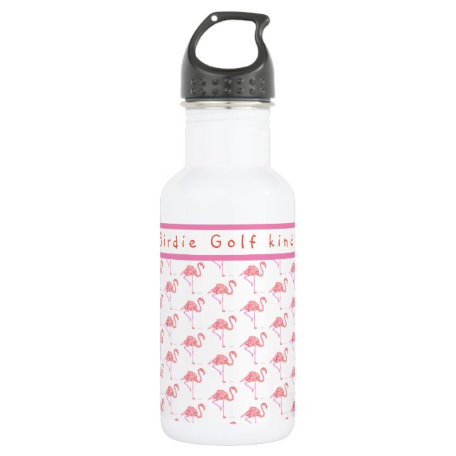 Maßgeschneiderte Flamingo-Wasserflasche Edelstahlflasche (Vorderseite)