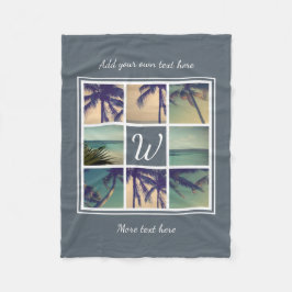 Maßgeschneiderte Flechtdecke aus Foto mit Monogram Fleecedecke