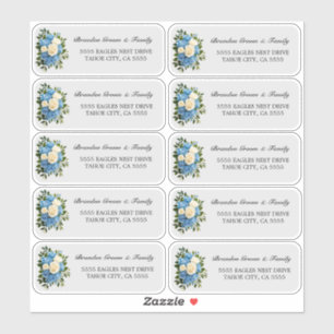 Maßgeschneiderte Floral Address Labels für Familie