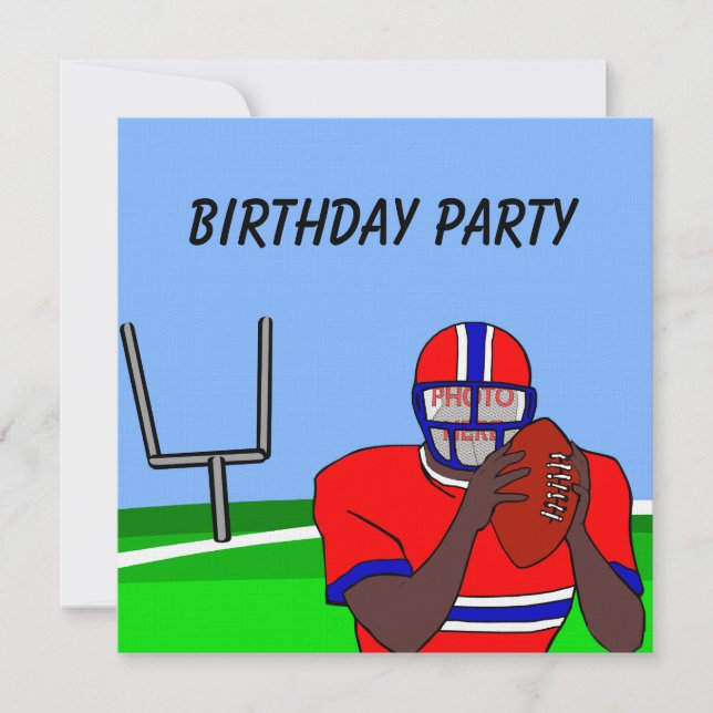 Maßgeschneiderte Foto Football-Party Einladungen O (Vorderseite)