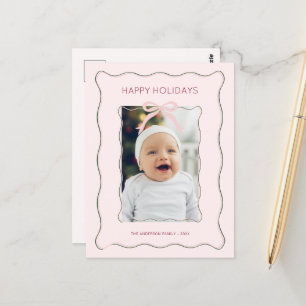 Maßgeschneiderte Foto Holiday Postcard buw mit qua Postkarte