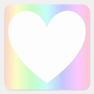 Maßgeschneiderte Foto-Regenbogenfarben Vertikales Quadratischer Aufkleber