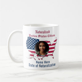 Maßgeschneiderte Foto USA Flaggenkarte Naturalisie Kaffeetasse