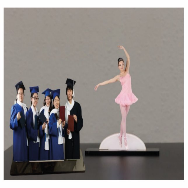 Maßgeschneiderte Fotoskulpturen verwandeln ein Fot Freistehende Fotoskulptur (Vorne)