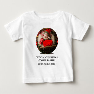 Maßgeschneiderte Fotovorlage für Weihnachtskekse Baby T-shirt
