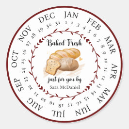 Maßgeschneiderte, frisch gebackene Frische für Sie Runder Aufkleber