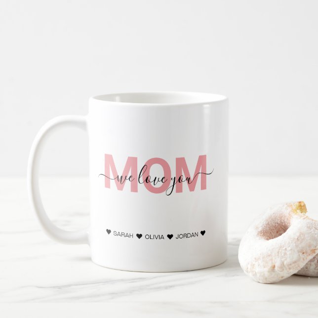 Maßgeschneiderte Funny Best Mama Nutrition Fakten  Kaffeetasse (Mit Donut)