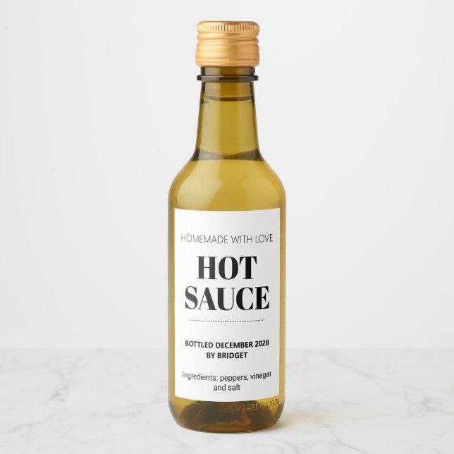Maßgeschneiderte generische Hot Sauce Weinetikett (Vorderseite)