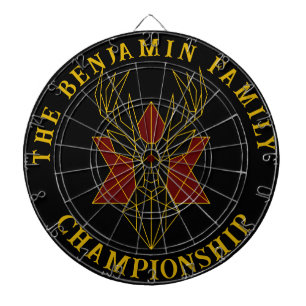 Maßgeschneiderte, geometrische Goldhirsche Dartscheibe