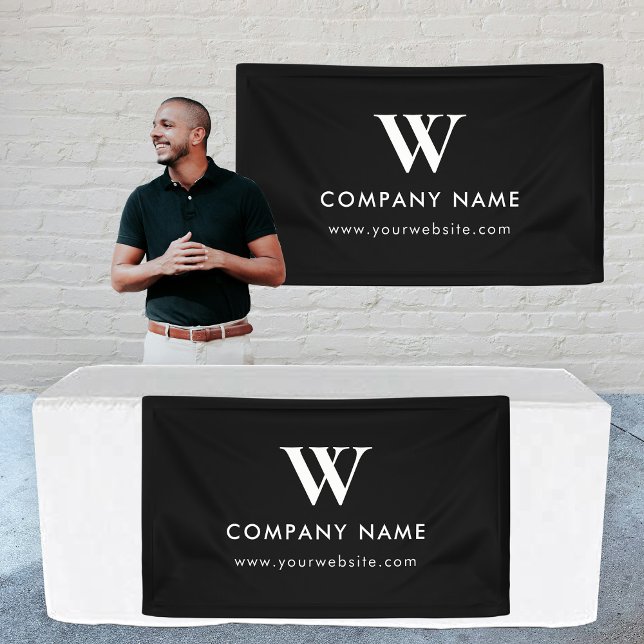 Maßgeschneiderte Geschäftstabelle ändern Banner Mo (Custom Business Table Hanging Banner Modern Black)