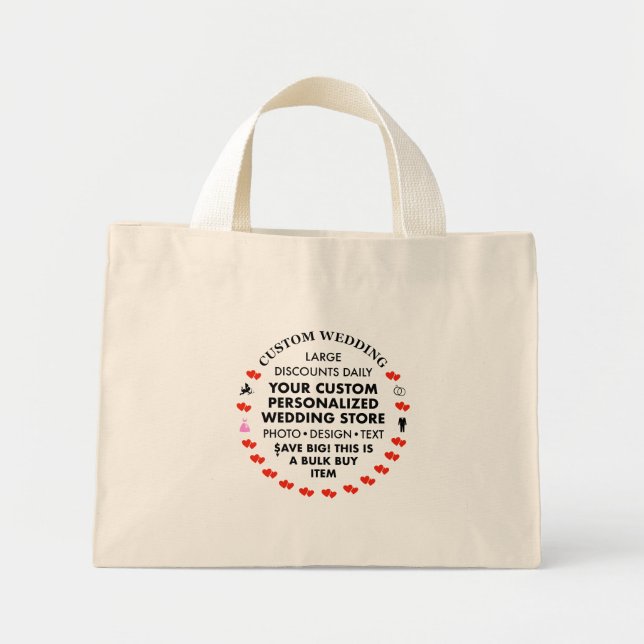 Maßgeschneiderte Geschenke für kleine Cotton Tote  Mini Stoffbeutel (Vorne)