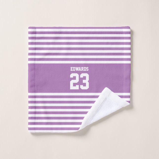 Maßgeschneiderte gestreifte Sportarten mit Namen Waschlappen (Waschlappen)