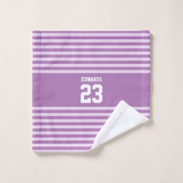 Maßgeschneiderte gestreifte Sportarten mit Namen Waschlappen