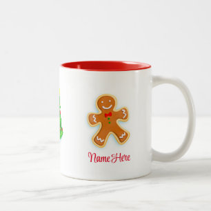 Maßgeschneiderte Gingerbread Man Tasse, 11 oz Tass Zweifarbige Tasse