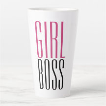 Maßgeschneiderte Girl Boss Hot Pink Black Typograf