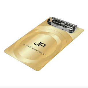 Maßgeschneiderte glamouröse Imitate Gold Monogram Mini Klemmbrett