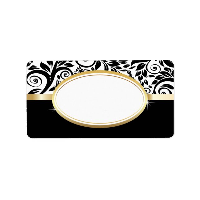 Maßgeschneiderte Gold-Etiketten Adressaufkleber (Vorne)