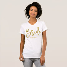 Maßgeschneiderte Gold Foil Effect Bridge-Shirt