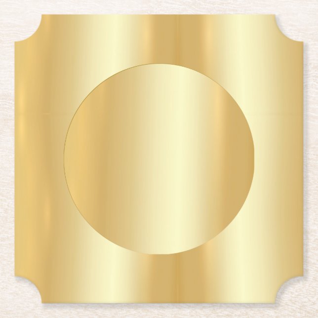 Maßgeschneiderte Gold Look Blank Elegant Template  Untersetzer (Vorderseite)