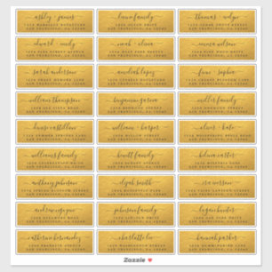 Maßgeschneiderte Gold Wedding Guest Address Labels