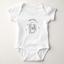 Maßgeschneiderte Golden Retriever Line Art Baby Strampler