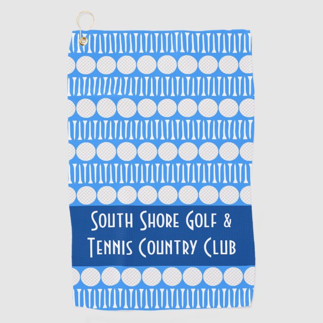 Maßgeschneiderte Golf Balls & T-Shirts Blue Golf H Golfhandtuch (Vorderseite)