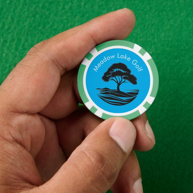 Maßgeschneiderte Golf Course Poker Chips (Hand)