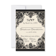 Maßgeschneiderte Gothic Wedding Response Card