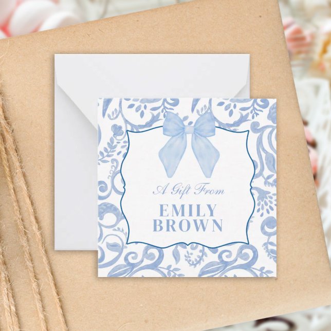 Maßgeschneiderte Großmutter Blue-Geschenkgehäuse Mitteilungskarte (Von Creator hochgeladen)