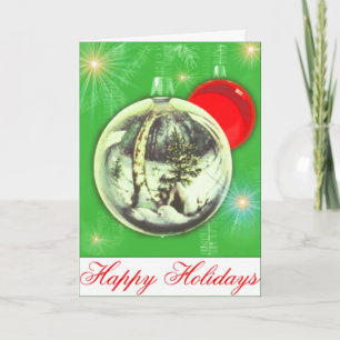 Maßgeschneiderte Grußkarte für Ornament Reflektion Feiertagskarte