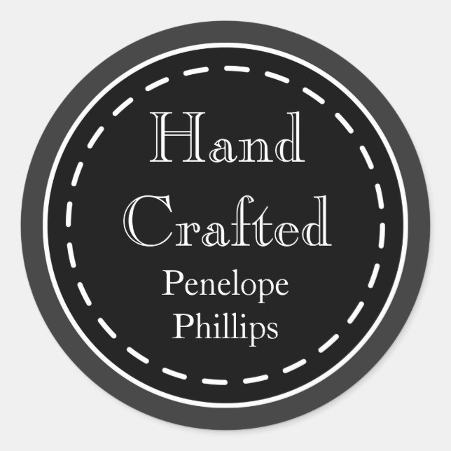 Maßgeschneiderte, handgefertigte Business-Sticker Runder Aufkleber (Vorderseite)