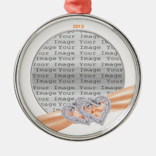Maßgeschneiderte Herz-Mandarine Silbernes Ornament