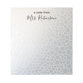 Maßgeschneiderte Hexagon-Gradient-Lehrerin Notizblock