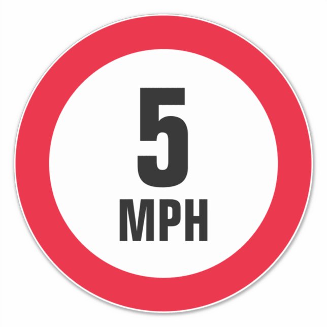 Maßgeschneiderte High Speed Limit Vinyl Aufkleber  (Vorderseite)
