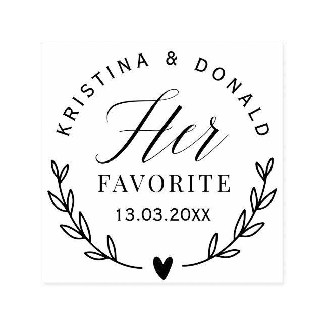 Maßgeschneiderte Hochzeiten begünstigen ihre Liebl Permastempel (Design)