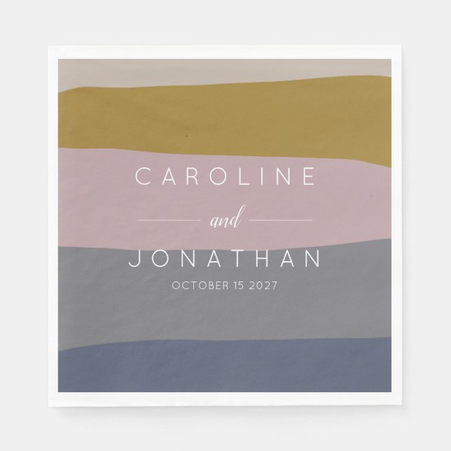 Maßgeschneiderte Hochzeiten für moderne Mauve- und Serviette (Vorderseite)