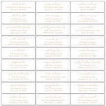 Maßgeschneiderte Hochzeitsgast-Adressetiketten Gol