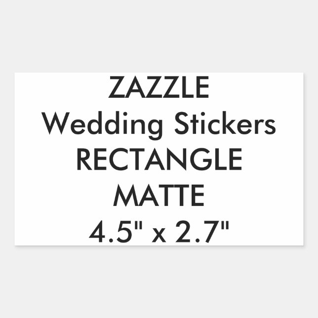 Maßgeschneiderte Hochzeitsticker REKTANGLE MATTE ( Rechteckiger Aufkleber (Vorderseite)