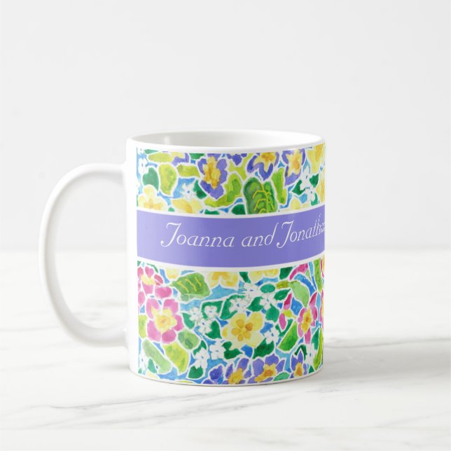 Maßgeschneiderte Hochzeitstile, Frühlingsprirosen Tasse (Links)