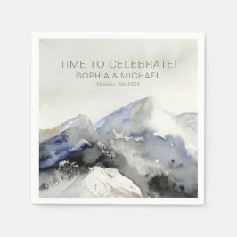 Maßgeschneiderte Hochzeitvorlagen Wasserfarbengebi Serviette