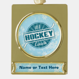 Maßgeschneiderte Hockey Coach Holiday Ornament #1